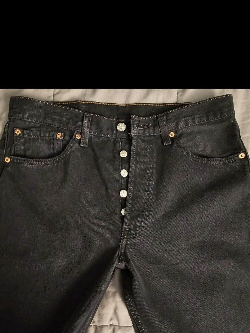 Vintage 90s Levis 501XX Jeans USA Made Men's 32x34 Black Denim 501-1645  Sep '96